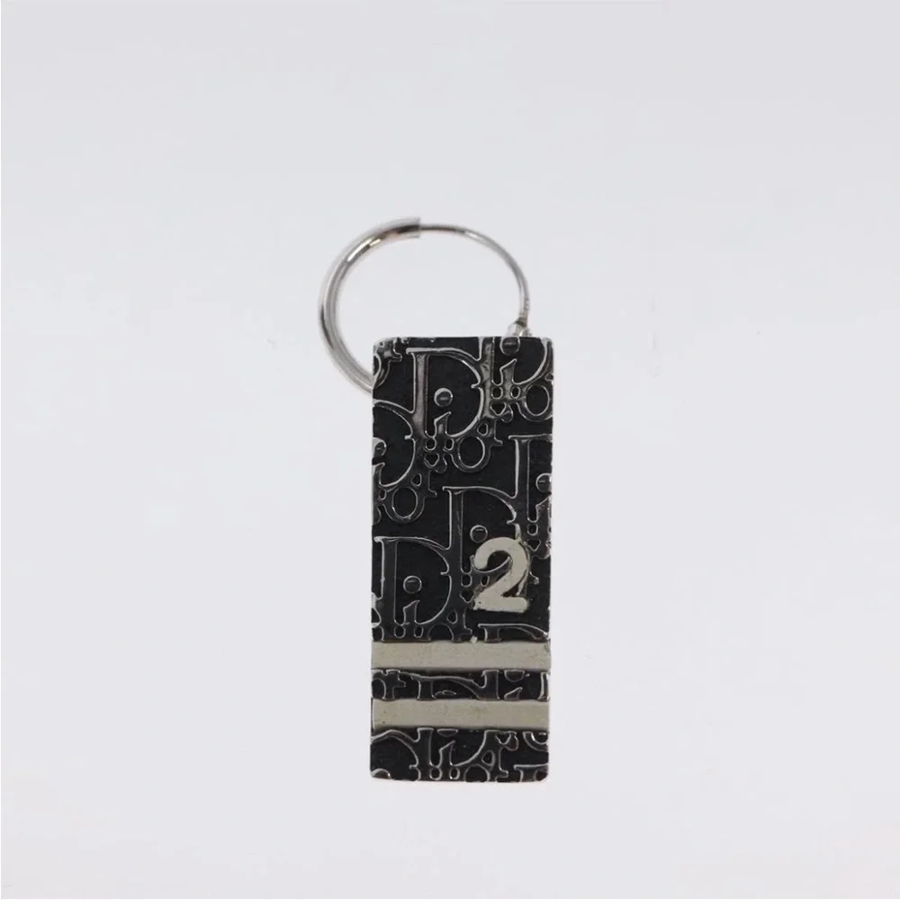 Dior Black and Silver Patterned Drop Earrings - Picture 2 of 5
